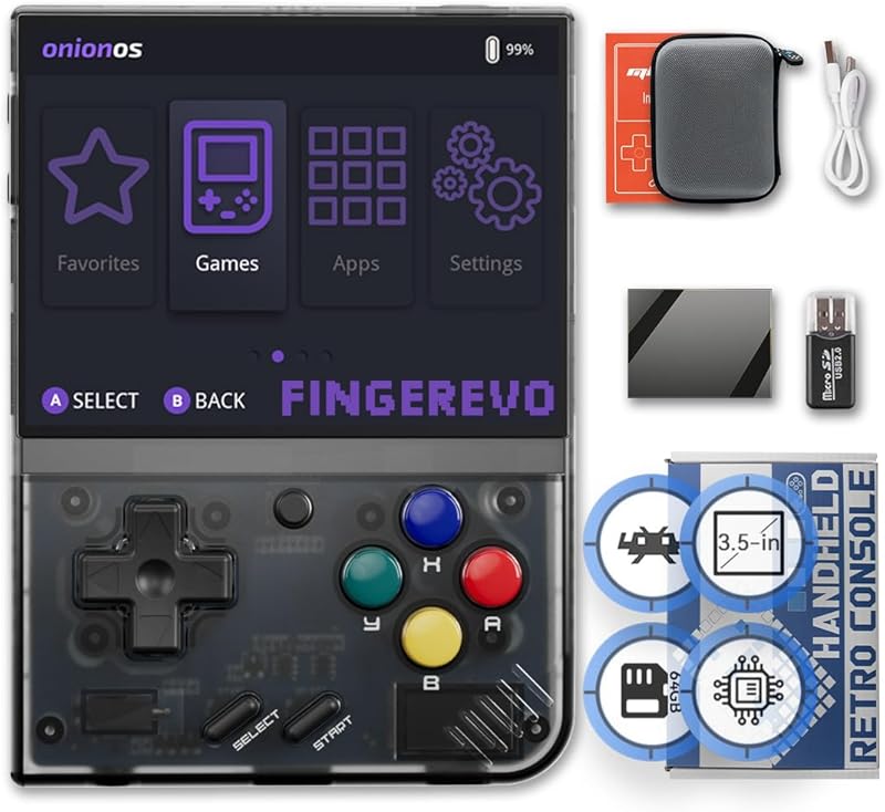 Miyoo Mini Plus Handheld 3 5 inch Miyoo Mini Portable Transparent Black